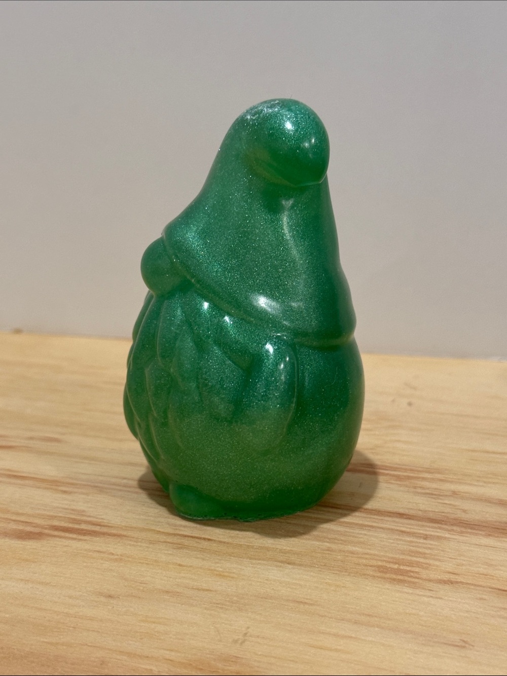 Green Sparkle Gnome Figurine - Decorative Home Accent - Picture 2 of 8
